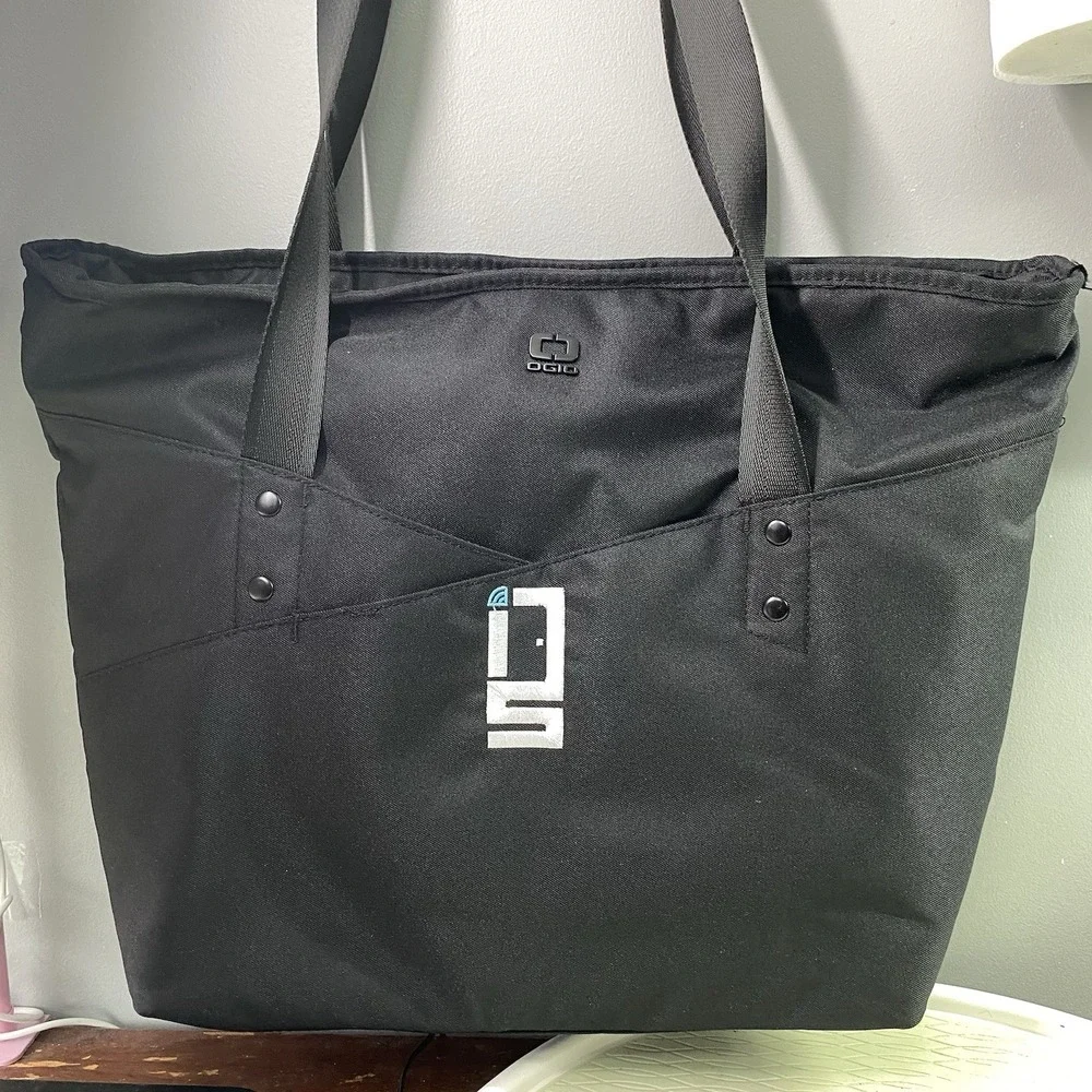 OGIO Downtown Unisex Black Tote Laptop Bag Shopping Bag College Book Bag14x19x4